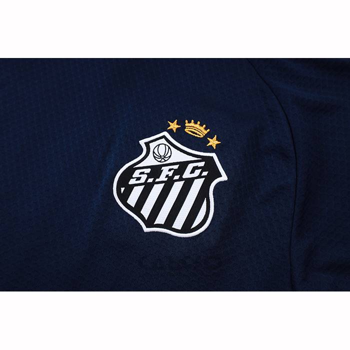 Tuta da Track Santos Manica Corta 2025-2026 Blu - Pantaloncini